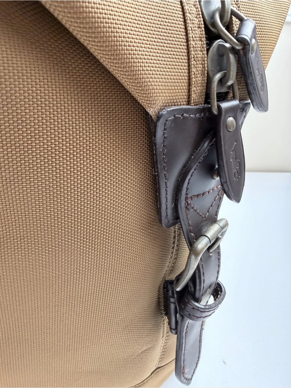 Vintage Polo Ralph Lauren Luggage Duffel Weekender Bag Tan